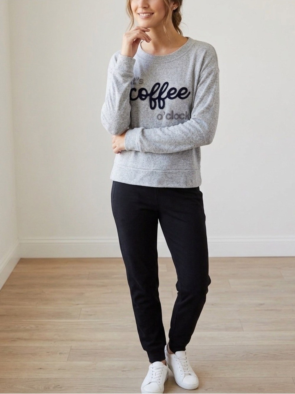 Secret Treasures Gray Supersoft Pullover Crewneck Long Sleeve Top - Size S